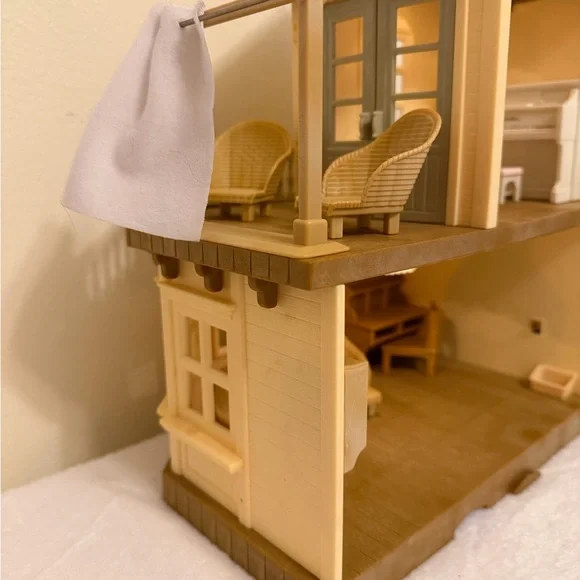 Calico Critter Red Roof Country Home ***working Lights & Extra Parts - Picture 3 of 15